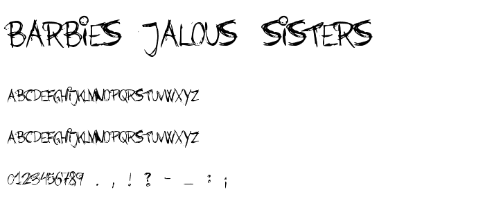 Barbies Jalous Sisters font